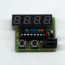 简易四位数字电子时钟套件数码管电子制作DIY散件电路板实训散套